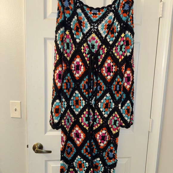 Long Colorful Crochet Duster/Cardigan! - Picture 2 of 3